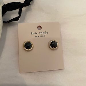 Kate Spade black and gold stud earrings
